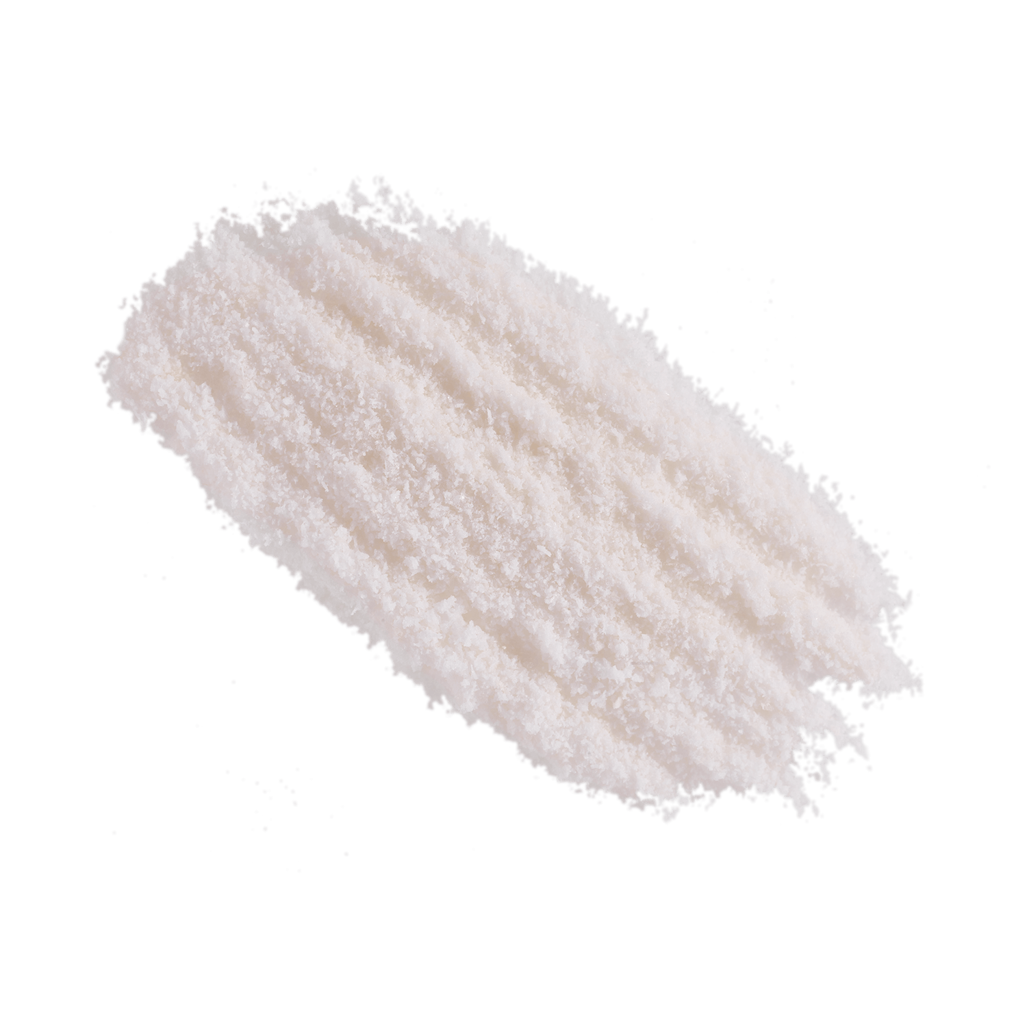 Weiße kristalline Substanz, die Salz ähnelt, möglicherweise in Verbindung mit probiotischen Produkten.