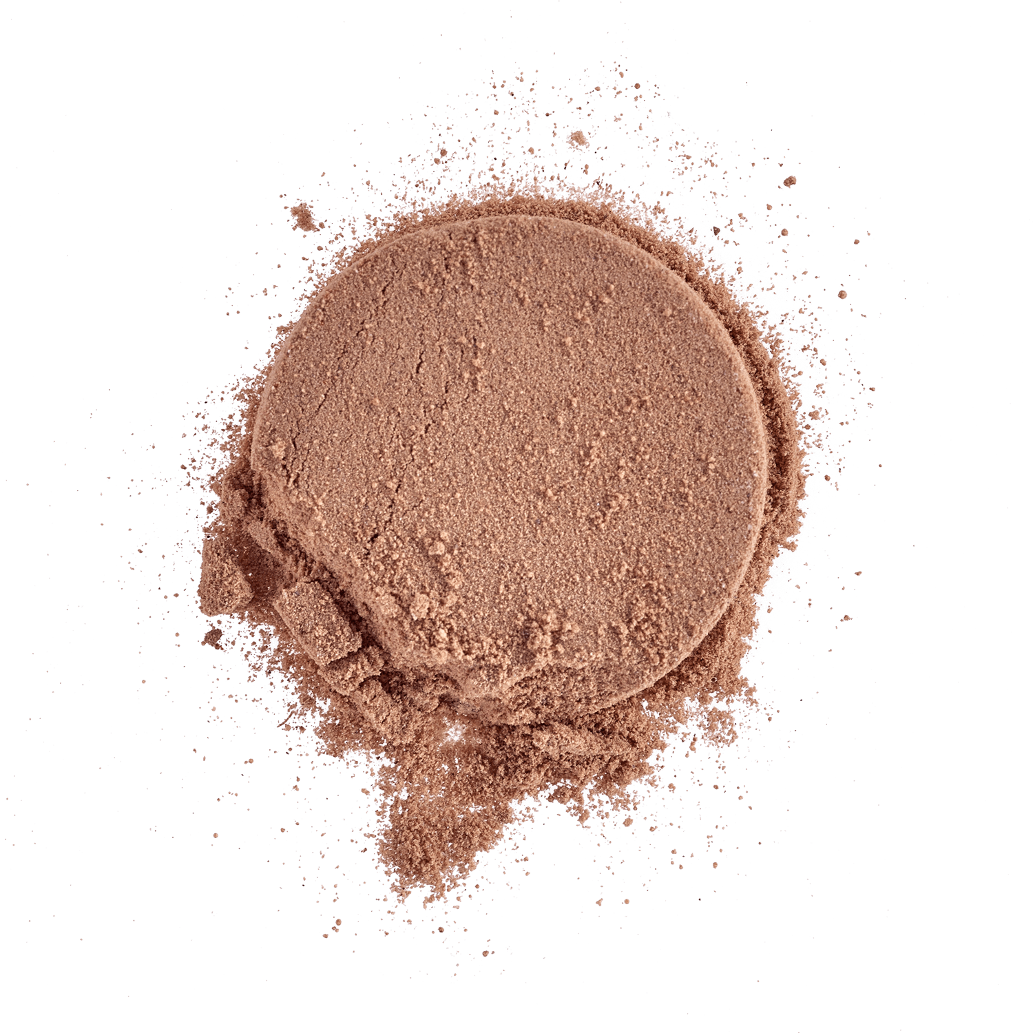 Eisenpulver in runder Form, das seine feine Textur und satte Farbe zur Geltung bringt.