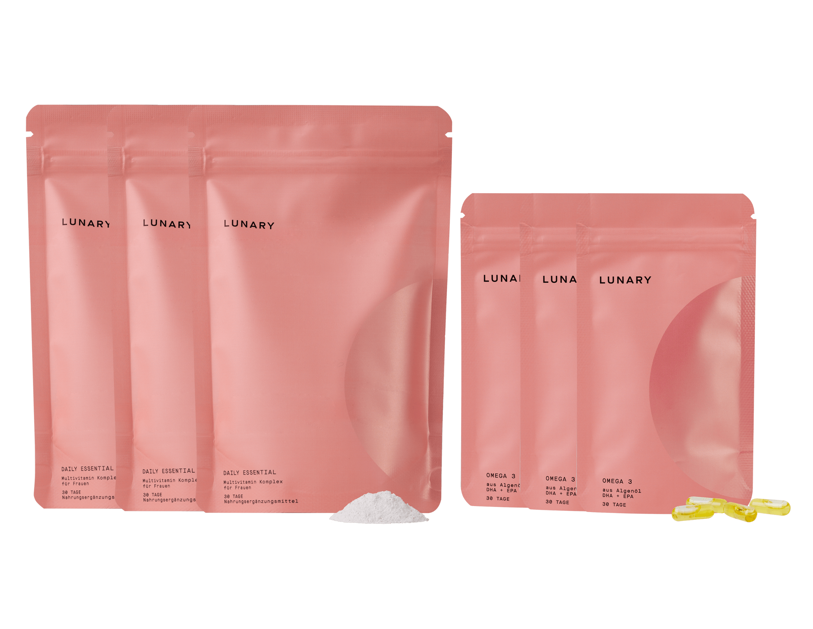 Daily Essential 3 Monate Multivitamin Komplex, nahrungsergänzungsmittel für Frauen mit Vitaminen und Omega 3 Kapseln, Frauen Vitamine und Supplements für Frauen