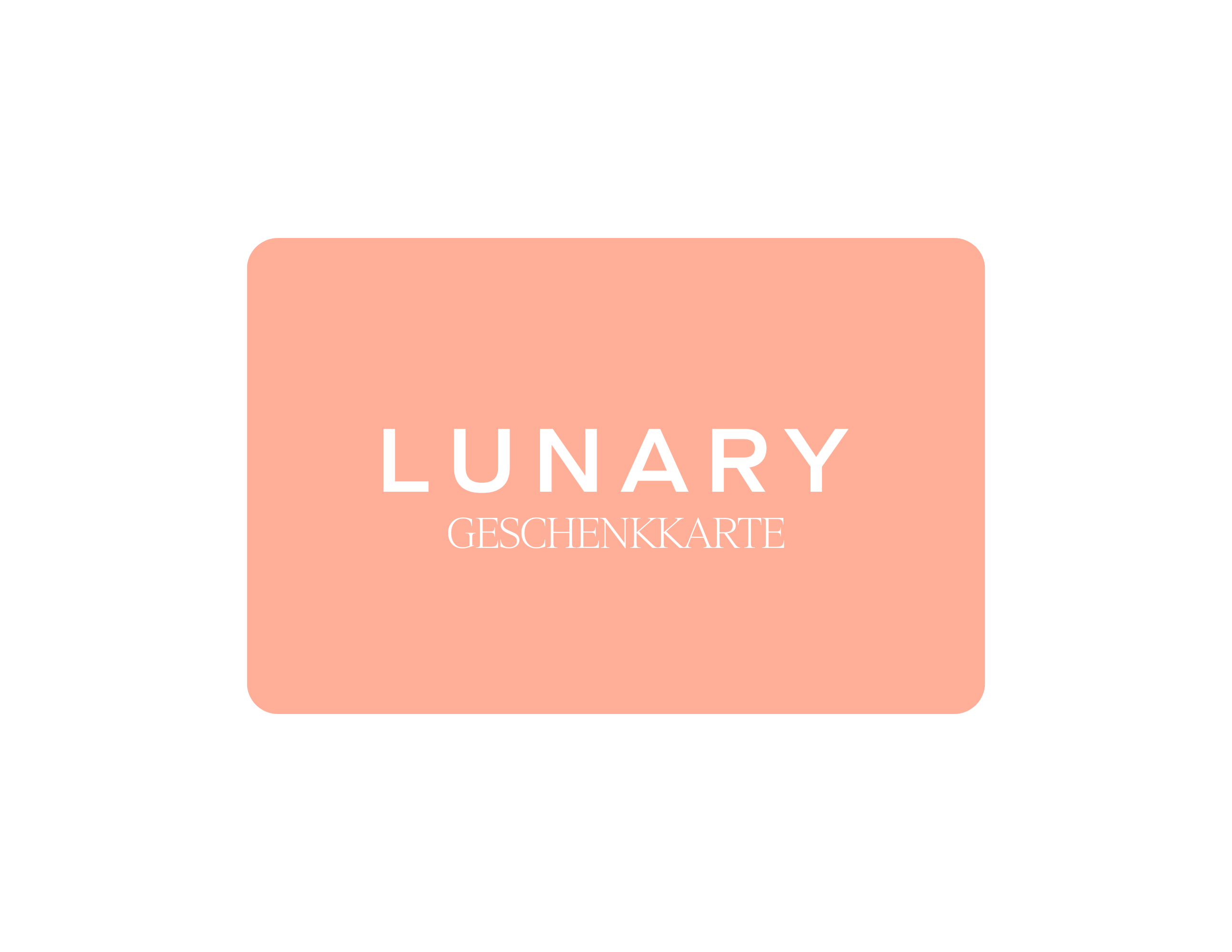 LUNARY Geschenkkarte in sanftem Rosa, ideales Geschenk für deine beste Freundin oder Mama.