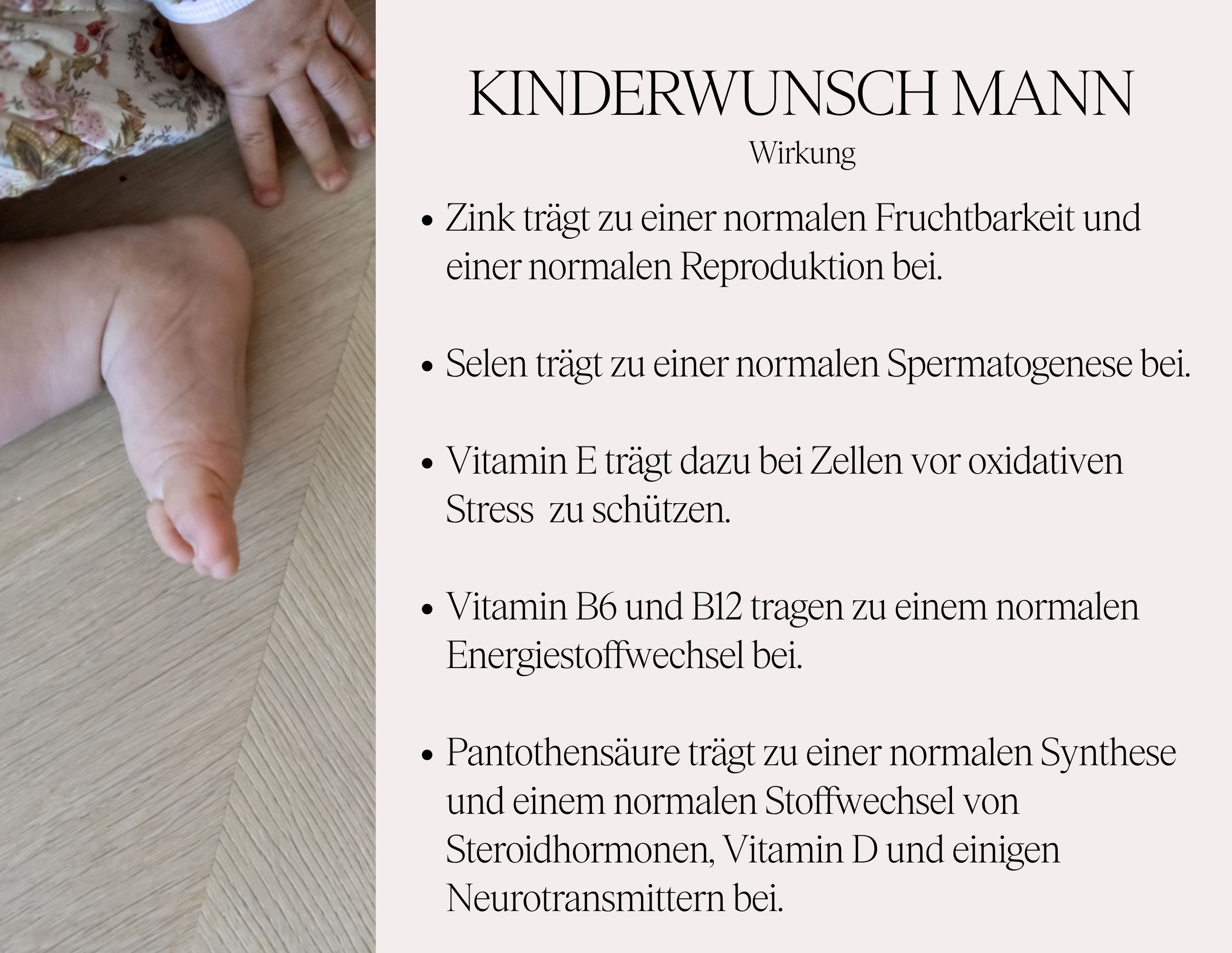 Kinderwunsch Mann - Nahrungsergänzungsmittel