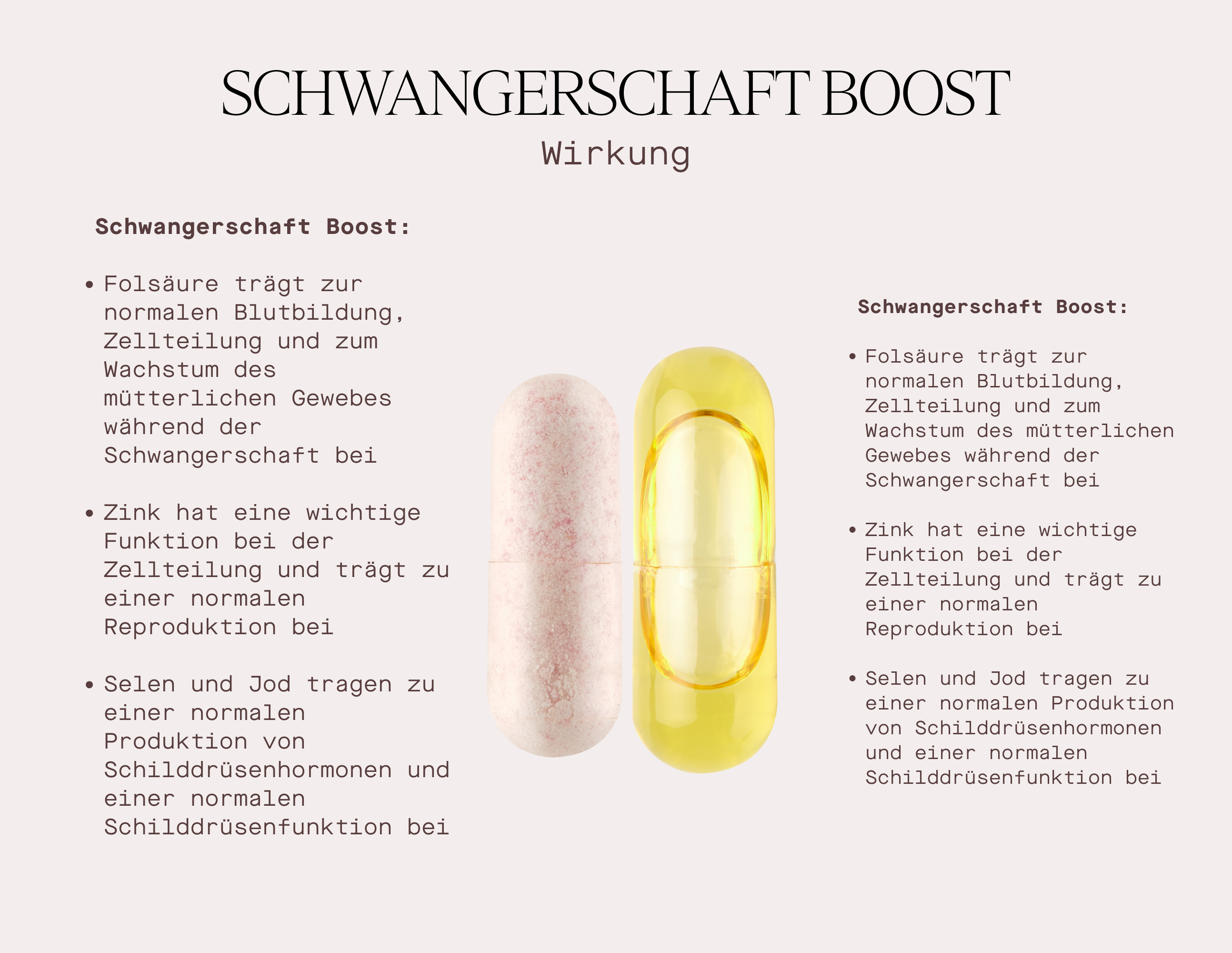 Schwangerschaft Boost - Nahrungsergänzungsmittel