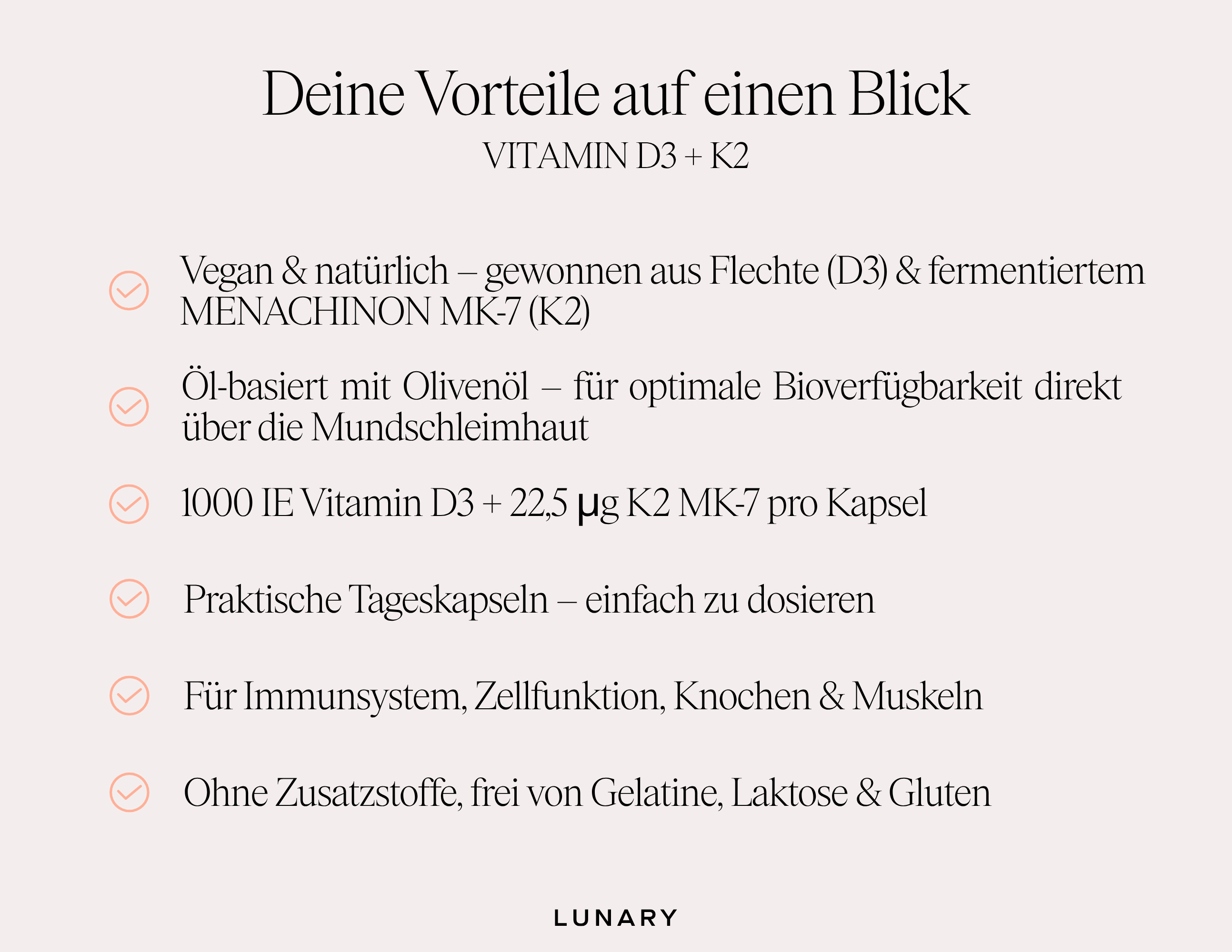 Vitamin D3+K2 MK7 - Nahrungsergänzungsmittel