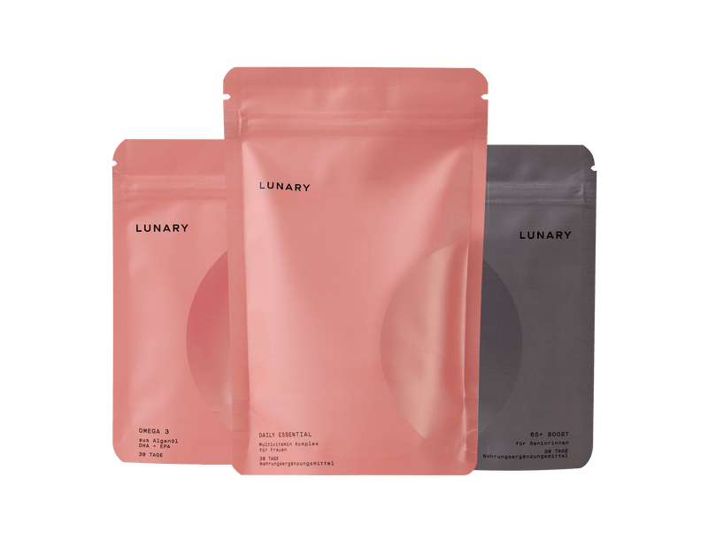 Set Daily Essential plus 65+ Boost: nahrungsergänzungsmittel für frauen ab 60 mit Omega 3, Vitaminen und Boost.