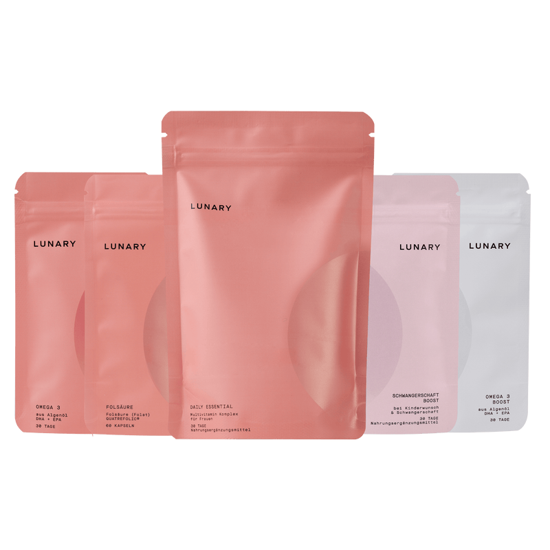 Set Daily Essential plus Kinderwunsch Boost, ideal für Babyplanung und Fruchtbarkeit mit wichtigen Mikronährstoffen, Kinderwunsch Vitamine