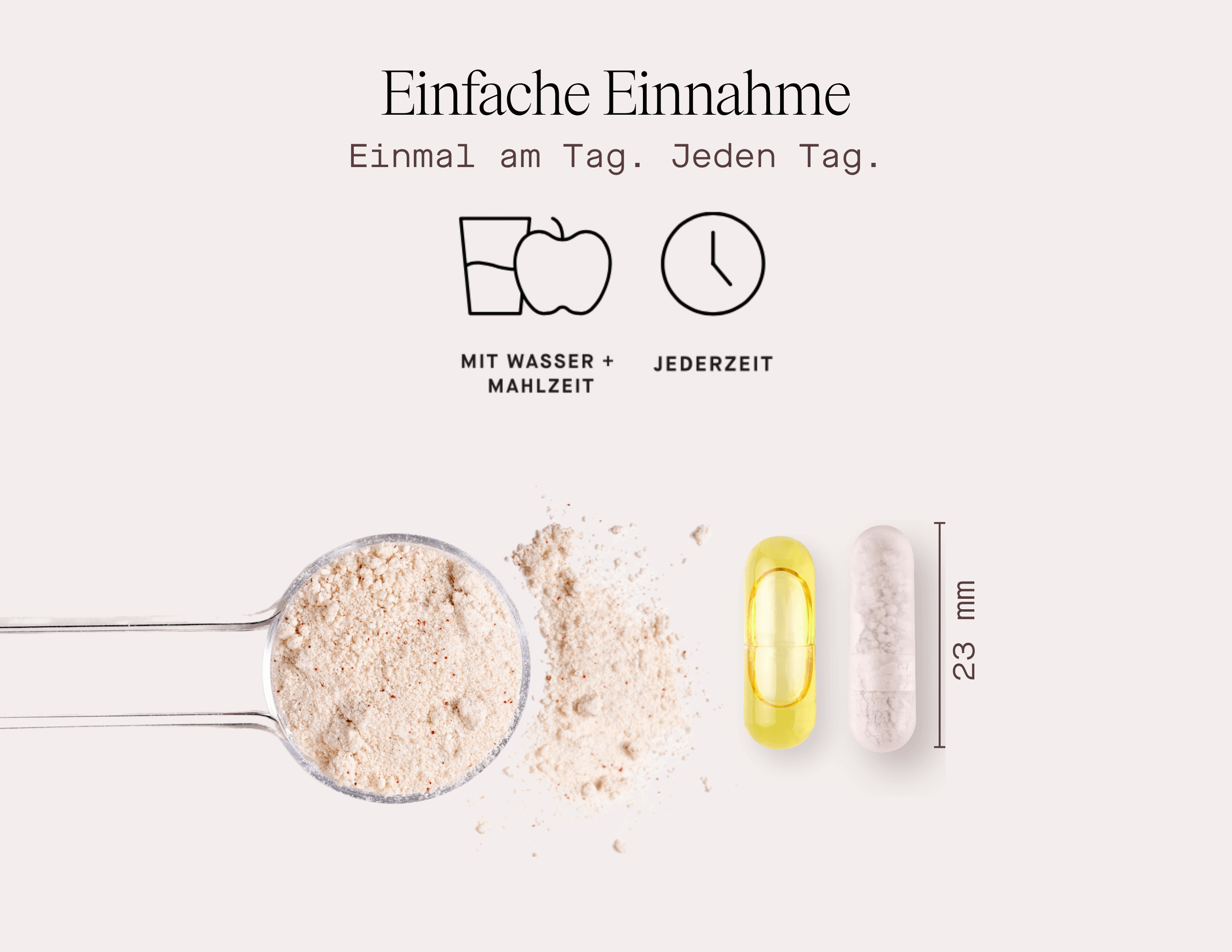 Set Daily Essential plus Meno Balance: einfache Einnahme mit Wasser, täglich. Nahrungsergänzung für die Wechseljahre, Verwendung Nahrungsergänzungsmittel Wechseljahre