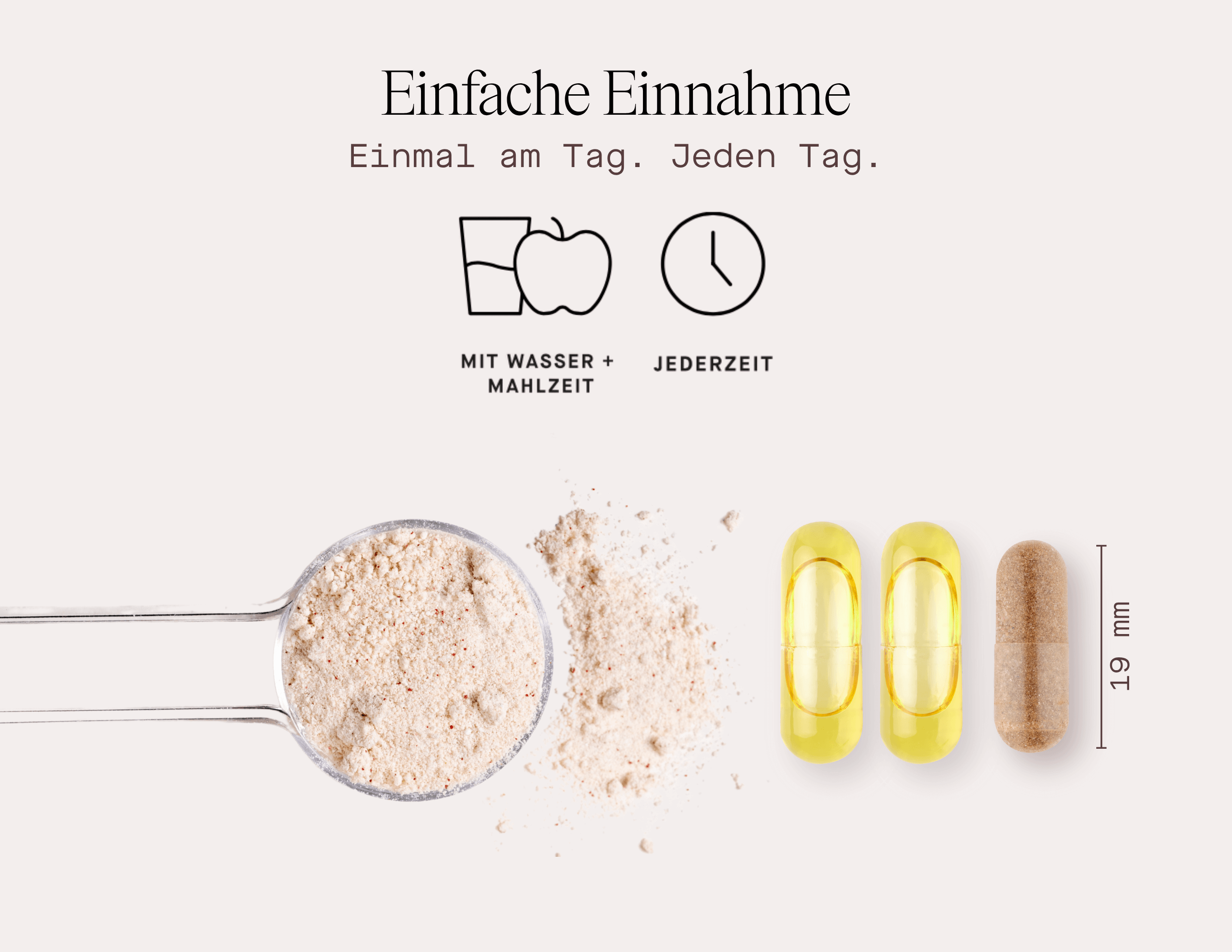 Set Daily Essential plus Veg Boost Dosierungsanweisungen für Nahrungsergänzungsmittel mit Pulver und Kapseln, Nahrungsergänzung für Veganerinnen