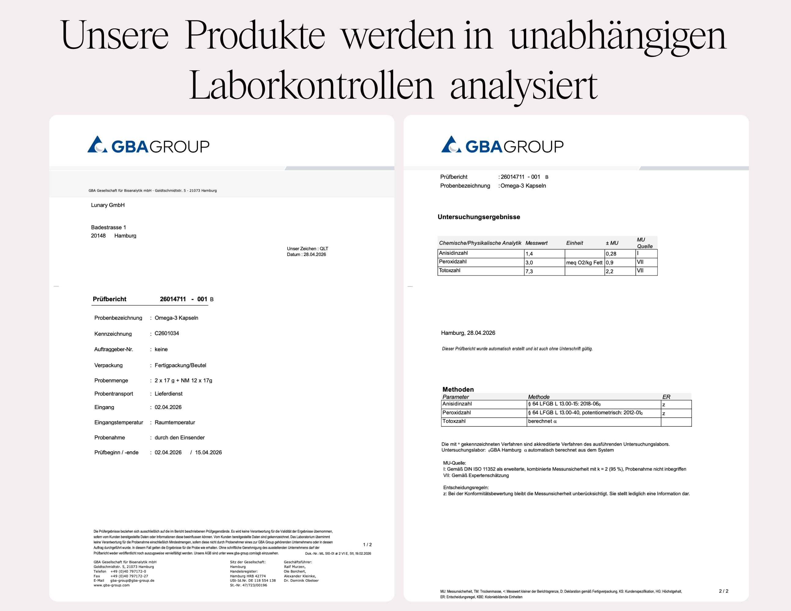 Omega 3 DHA+EPA - Nahrungsergänzungsmittel