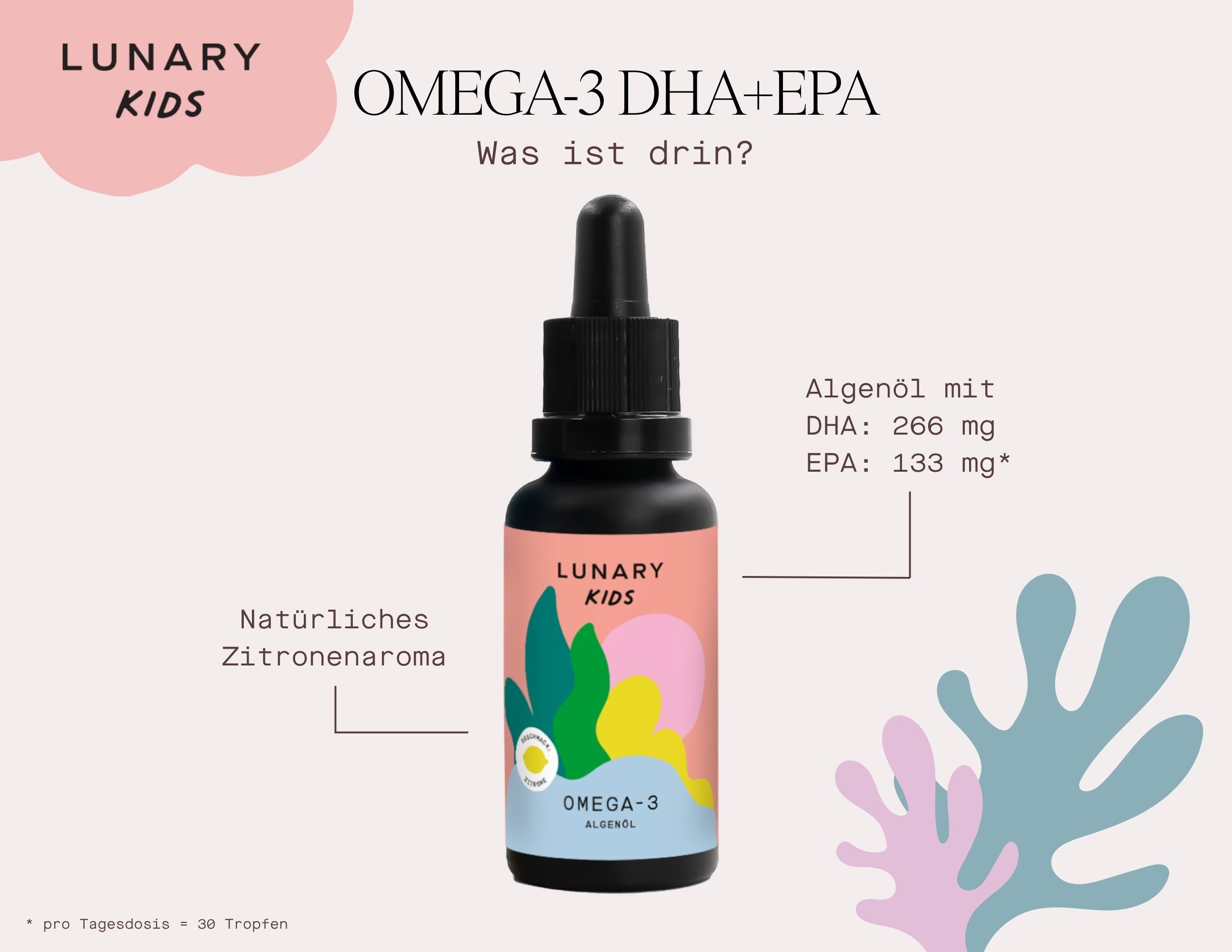 Omega-3 Algenöl Kids - Nahrungsergänzungsmittel