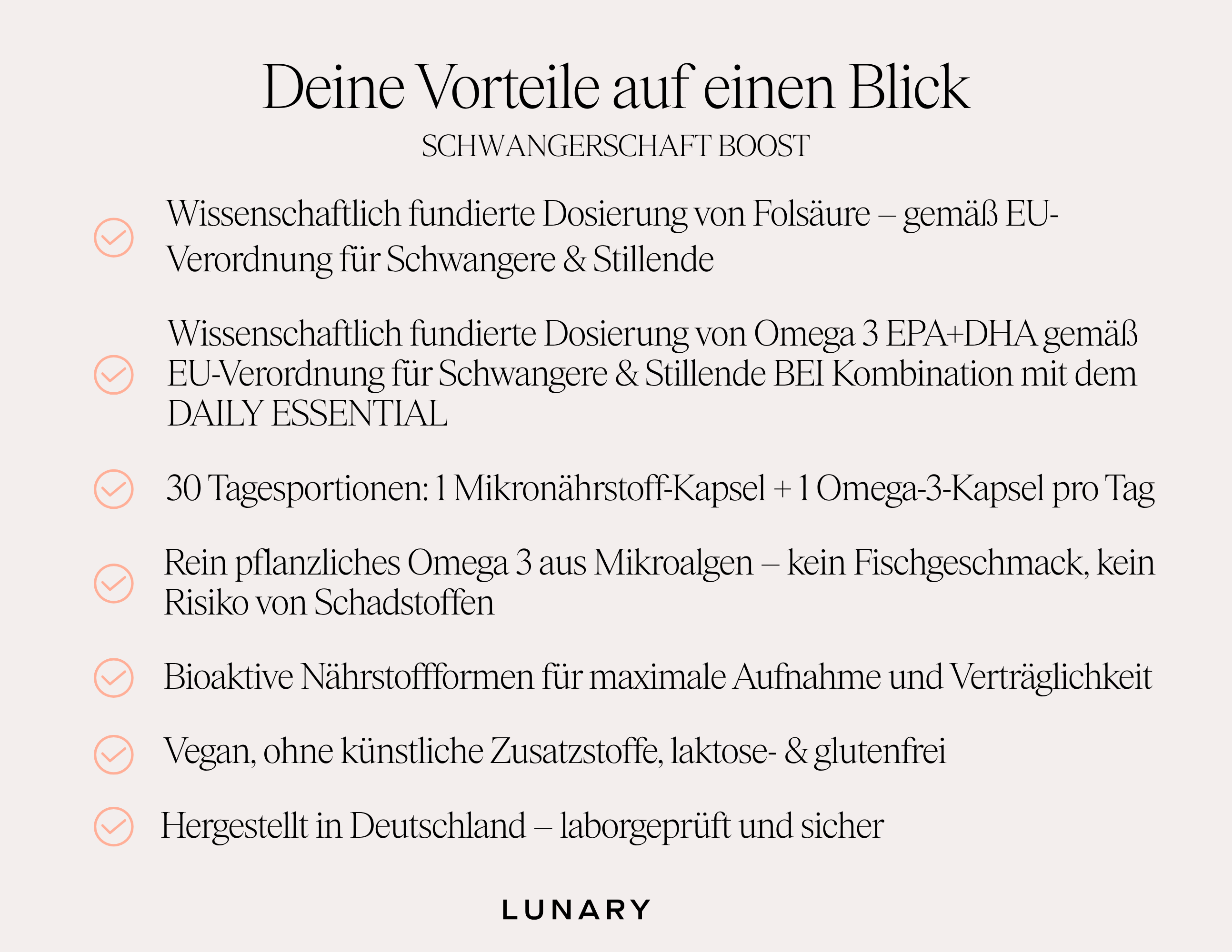 Schwangerschaft Boost - Nahrungsergänzungsmittel