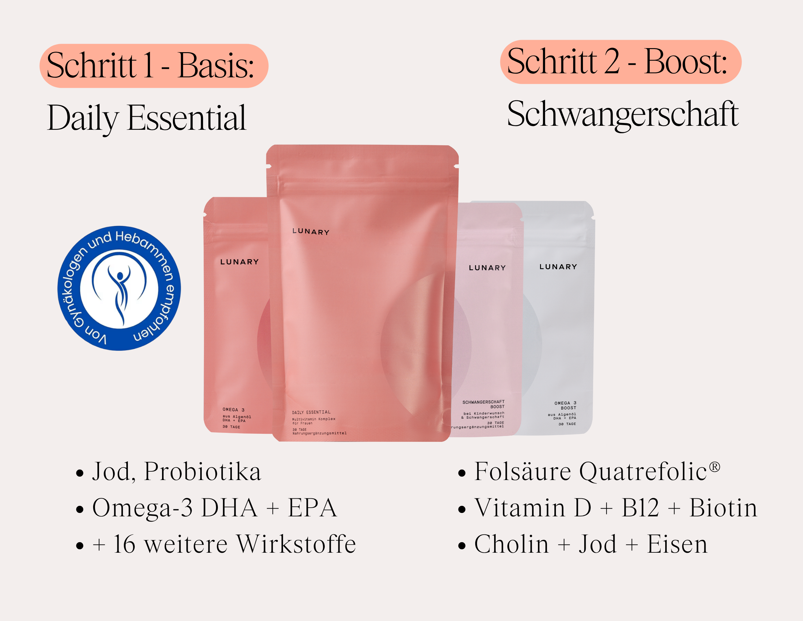 Schwangerschaft Set - Nahrungsergänzungsmittel