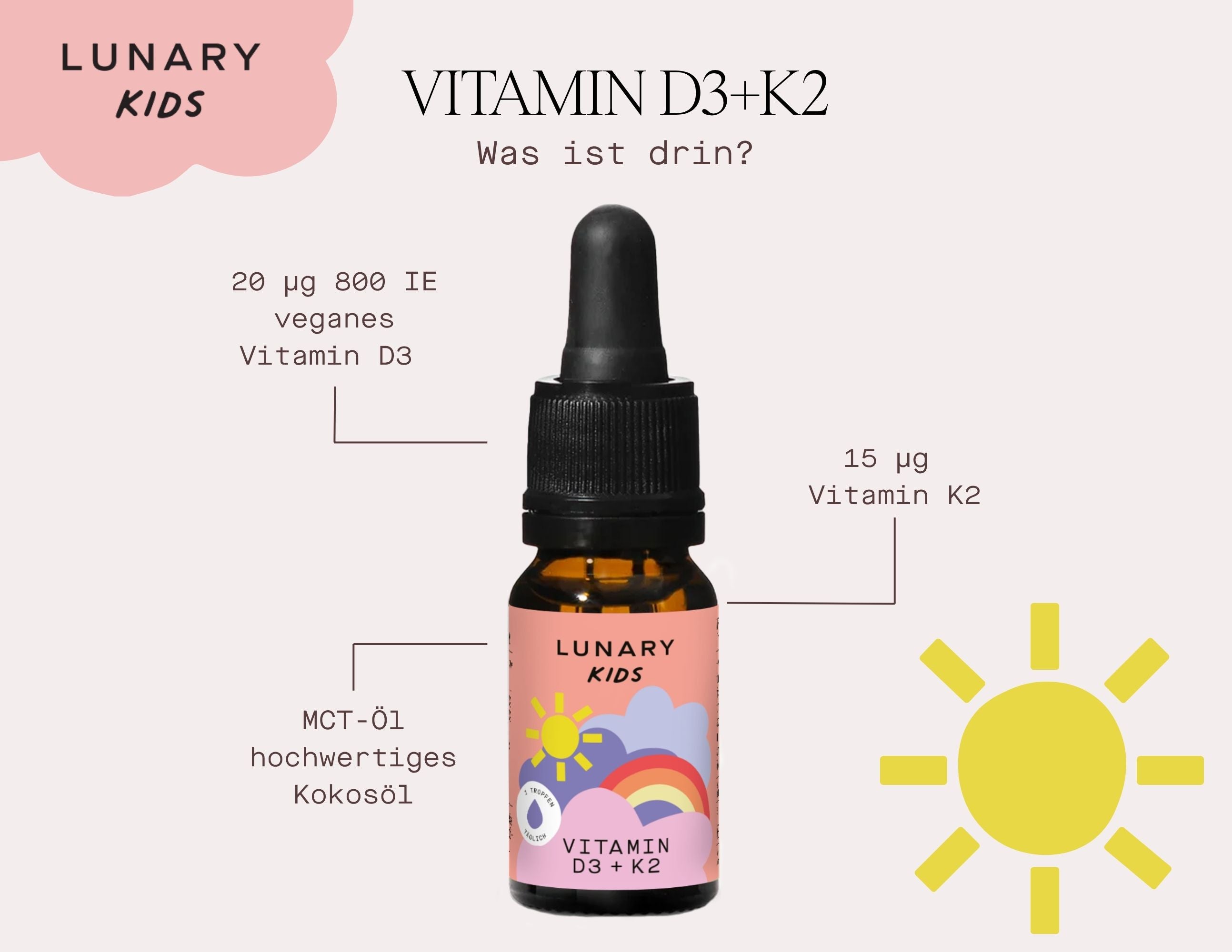 Vitamin D3+K2 Kids - Nahrungsergänzungsmittel