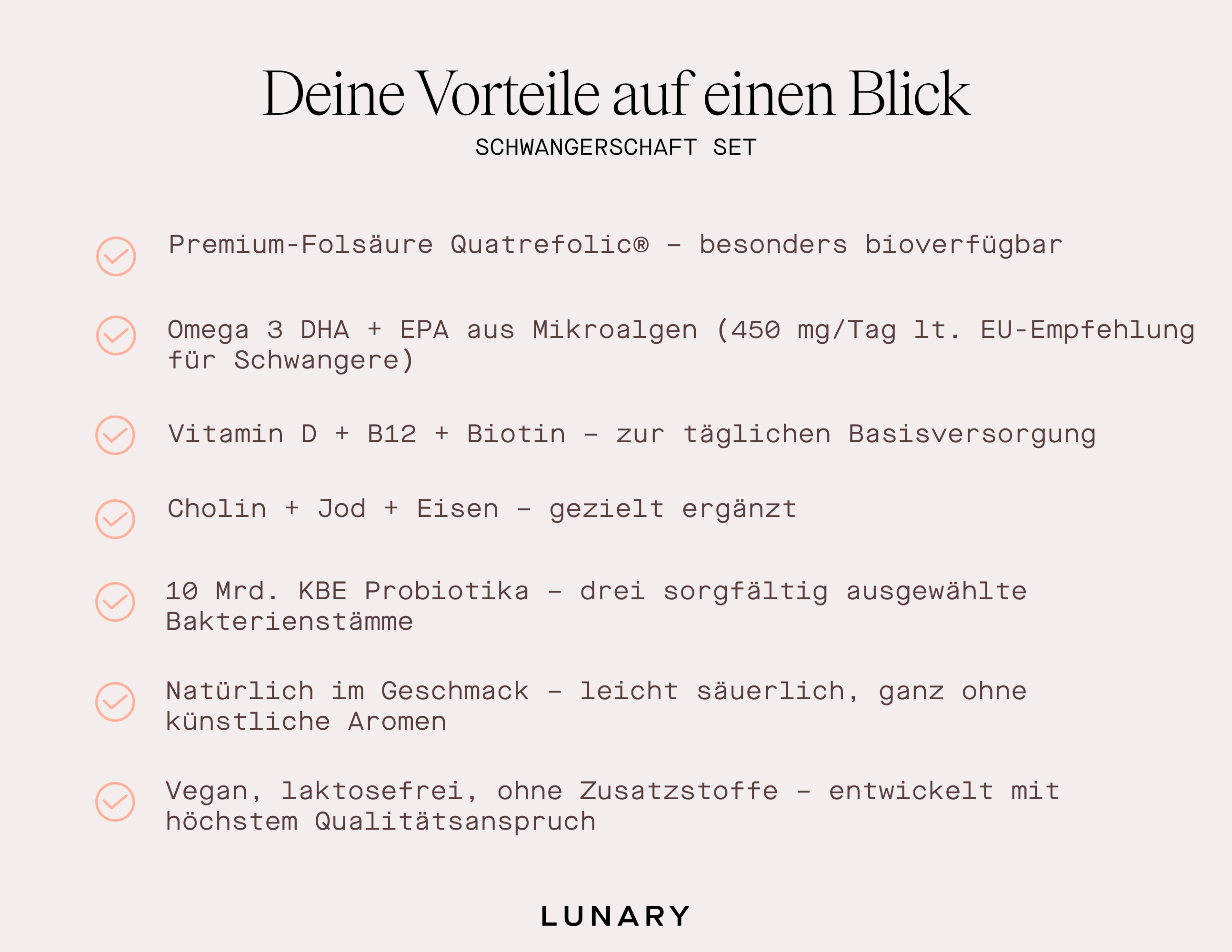 Vorteile des Set Daily Essential plus Schwangerschaft Boost: Mikronährstoffe für Schwangere, inklusive Folsäure und Omega 3, Nahrungsergänzungsmittel Schwangerschaft