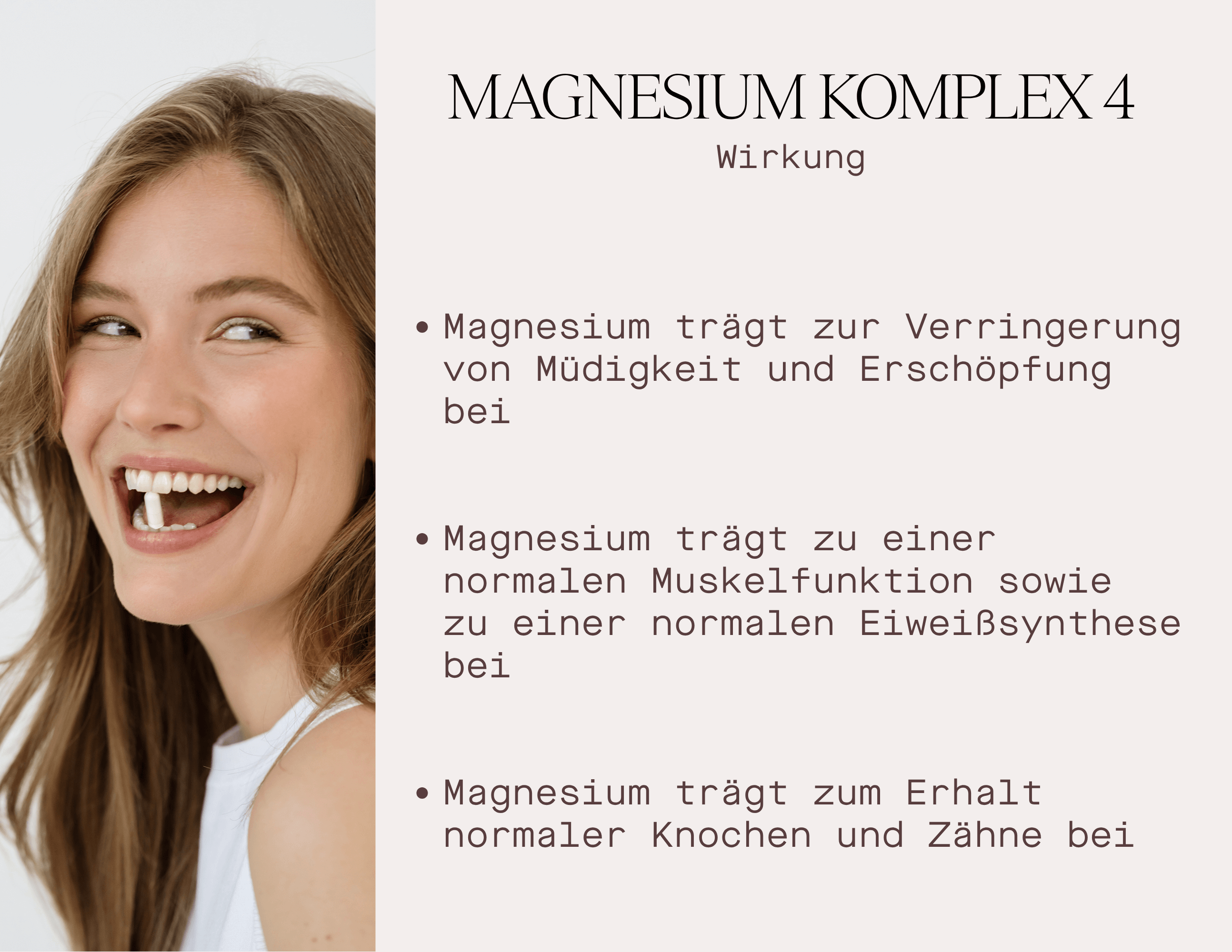 LUNARY Magnesium Komplex 4 - Nahrungsergänzungsmittel, Wirkung und Vorteile für Muskeln und Knochen