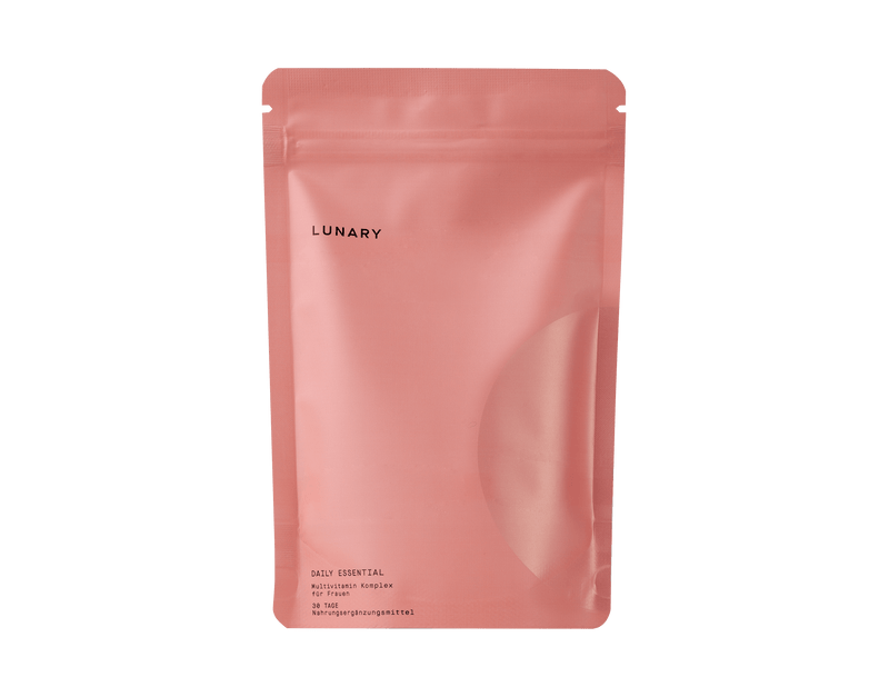 LUNARY DAILY ESSENTIAL ohne Omega 3 - Multivitamin Komplex für Frauen mit wichtigen Mikronährstoffen, Frauen Vitamine und Supplements für Frauen