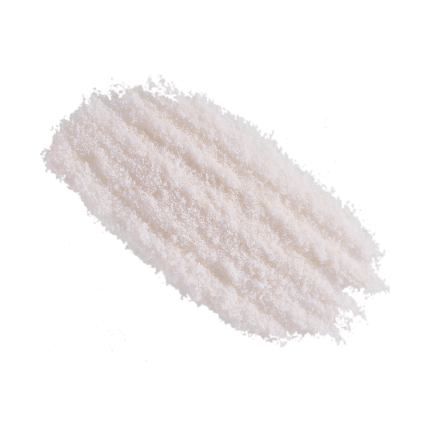 Weiße kristalline Substanz, die Salz ähnelt, möglicherweise in Verbindung mit probiotischen Produkten.