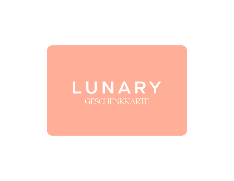 LUNARY Geschenkkarte in sanftem Rosa, ideales Geschenk für deine beste Freundin oder Mama.