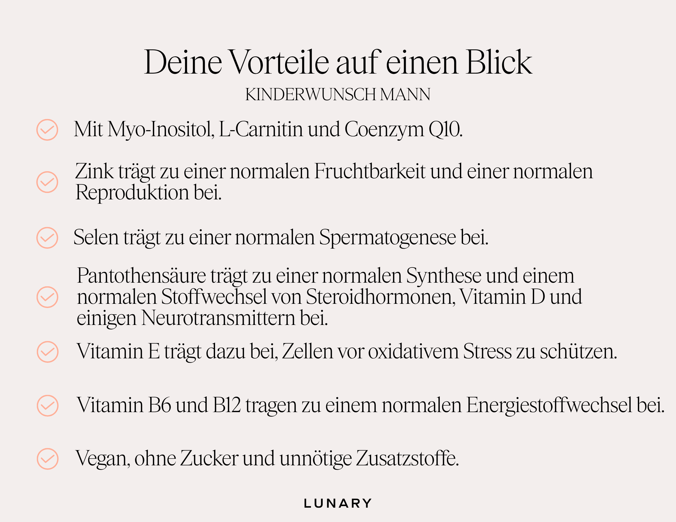 Kinderwunsch Mann - Nahrungsergänzungsmittel