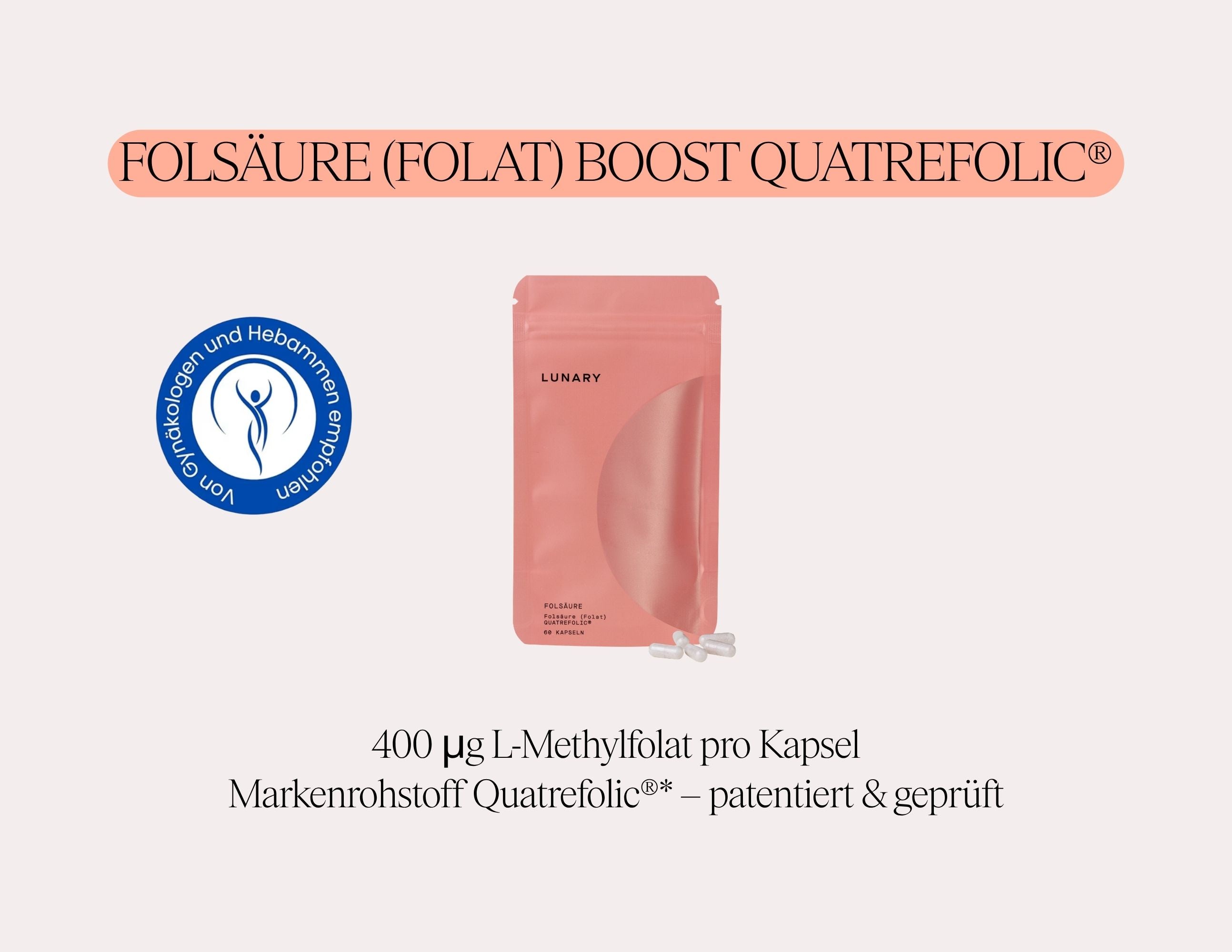 Folsäure (Folat) Boost Quatrefolic®* - Nahrungsergänzungsmittel