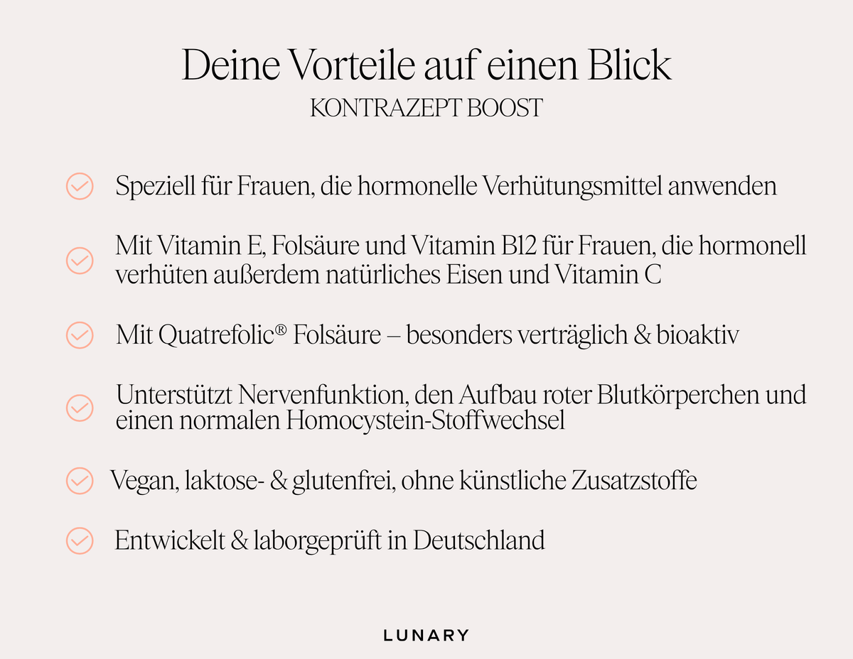 Kontrazept Boost - Nahrungsergänzungsmittel