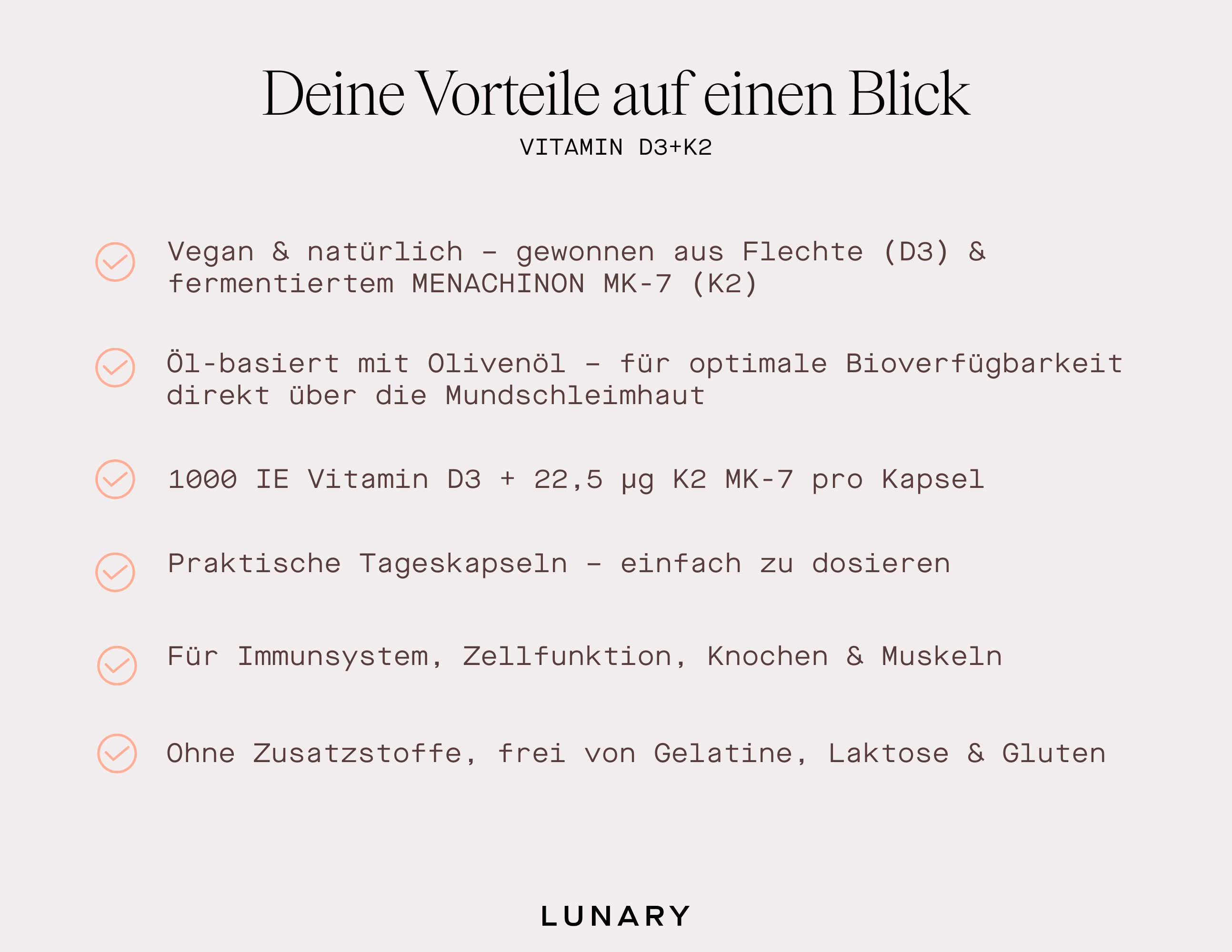 Vitamin D3+K2 MK7 - Nahrungsergänzungsmittel