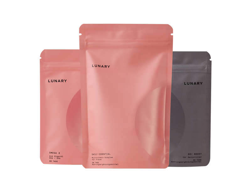 Set Daily Essential plus 65+ Boost: nahrungsergänzungsmittel für frauen ab 60 mit Omega 3, Vitaminen und Boost.