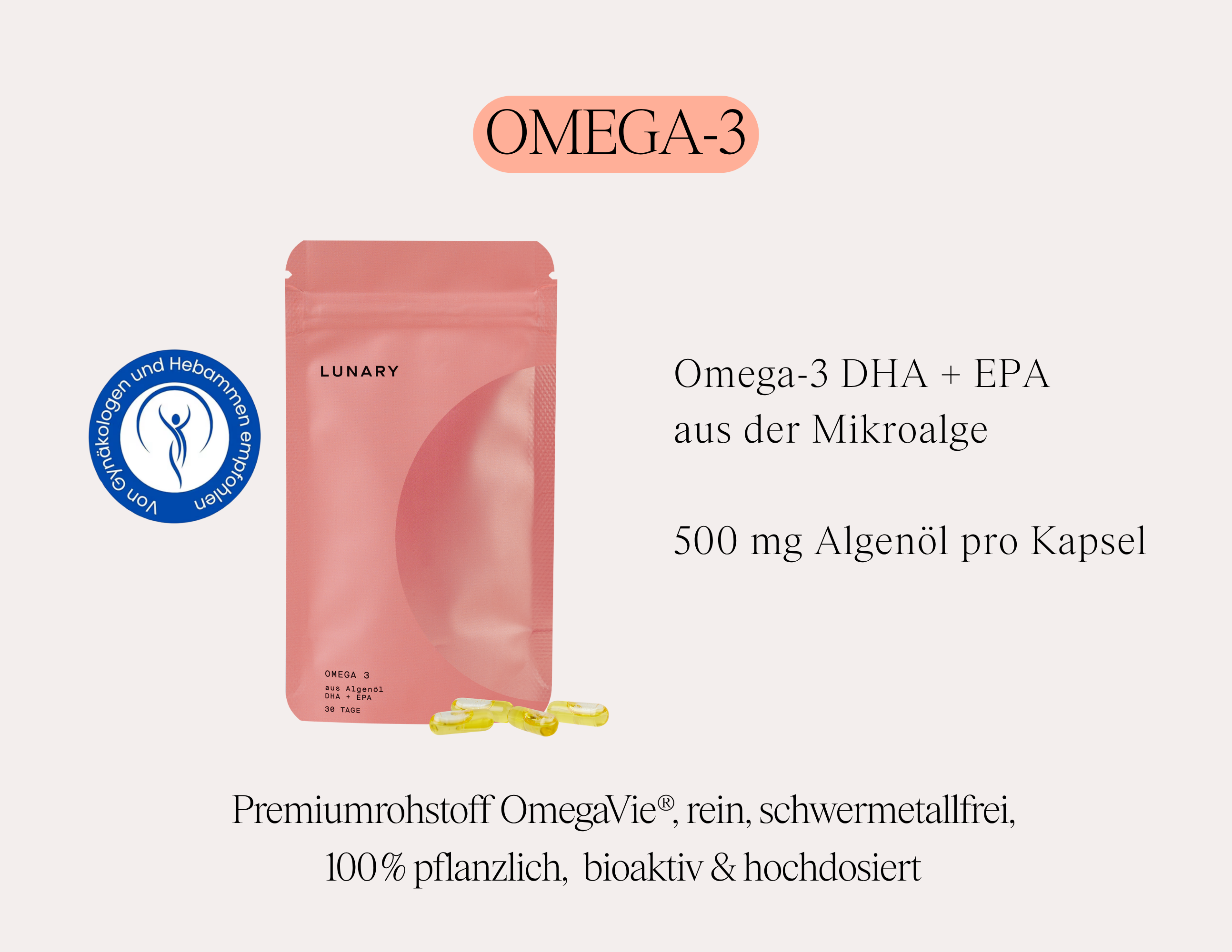 Omega 3 DHA+EPA - Nahrungsergänzungsmittel
