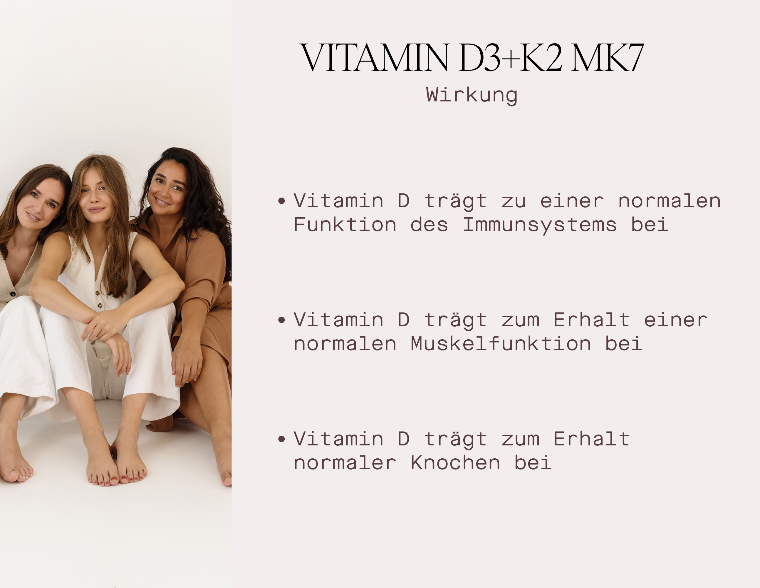 Vitamin D3+K2 MK7 3 Monate - Nahrungsergänzungsmittel