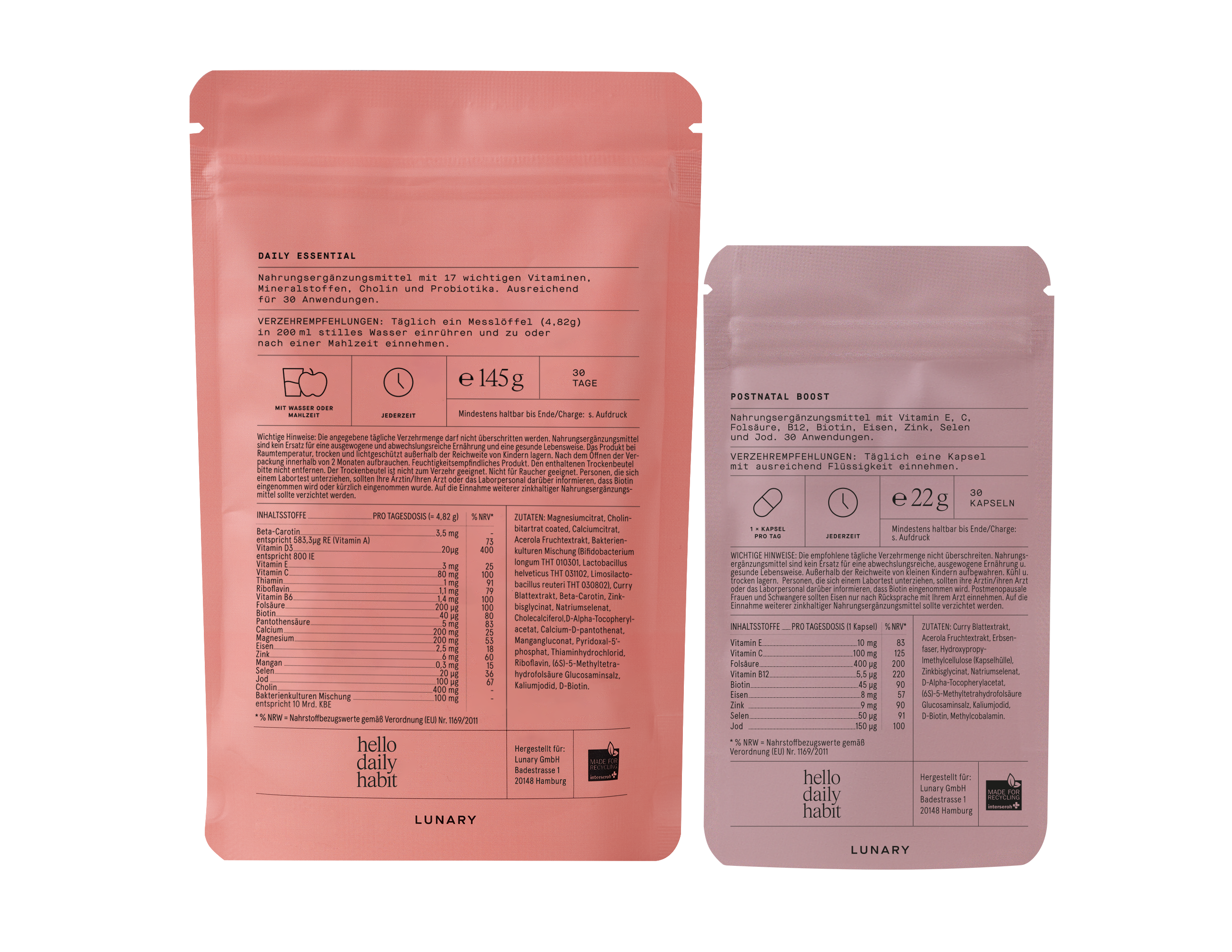 Set Daily Essential plus Postnatal Boost