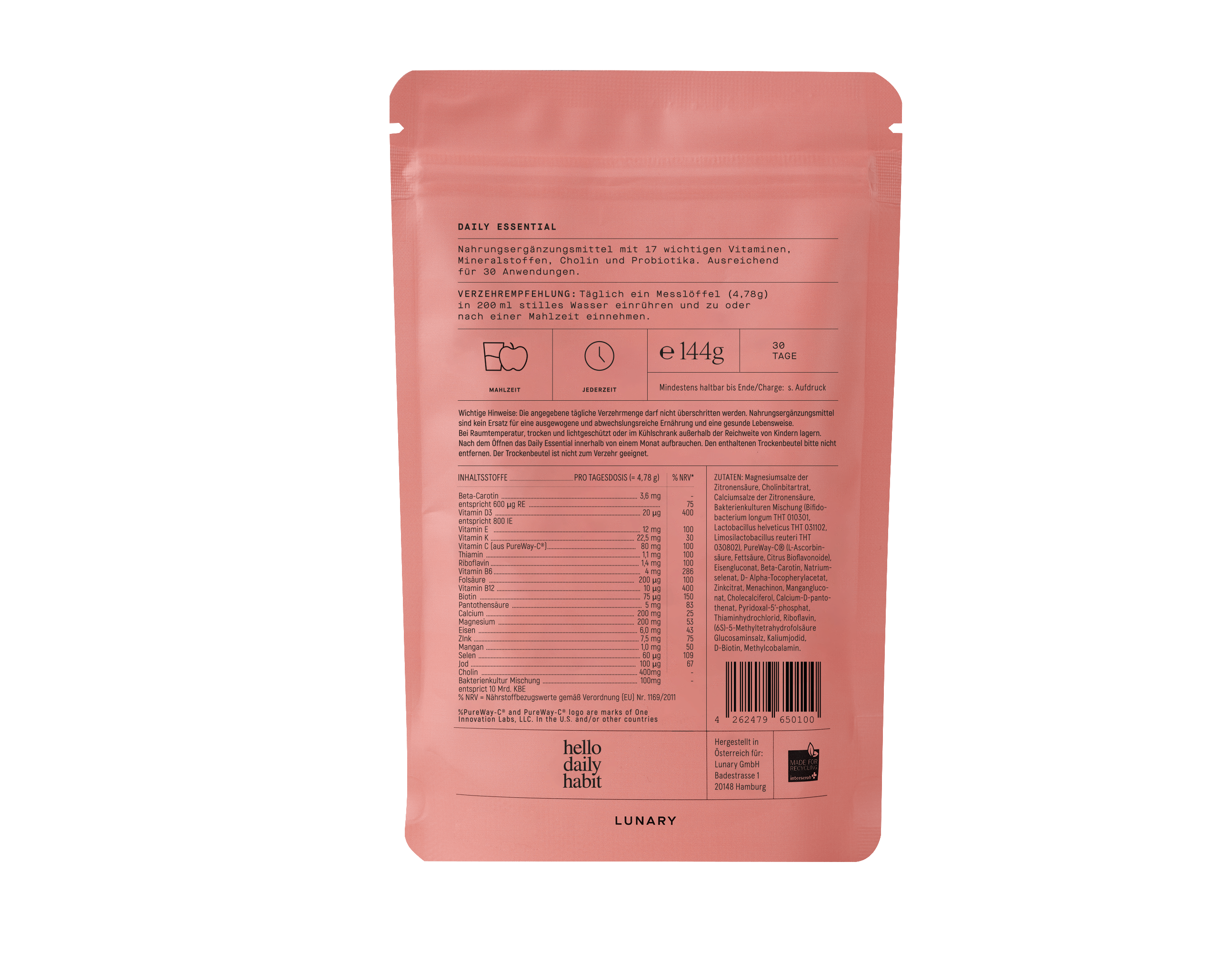 Daily Essential ohne Omega 3 - Multivitamin Komplex